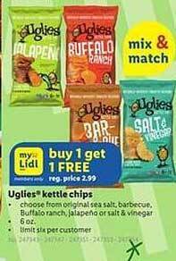 Lidl Uglies kettle chips offer