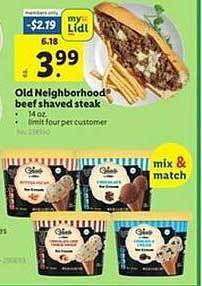 Lidl Old neighborhood beef shaved steak offer