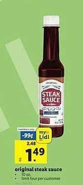 Lidl Original steak sauce offer