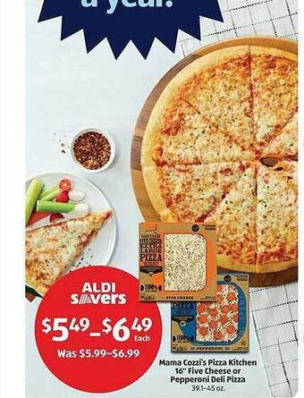 Aldi Mama cozzi's pizza kitchen 16 offer