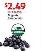 Aldi Organic blueberries offer