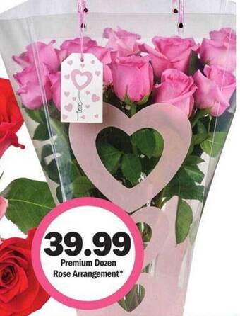 Meijer Premium dozen rose arrangement offer