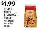 Aldi Priano short bronze cut pasta offer