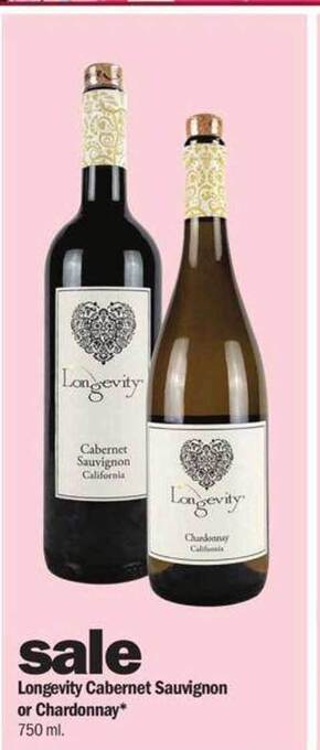 Meijer Longevity cabernet sauvignon or chardonnay offer