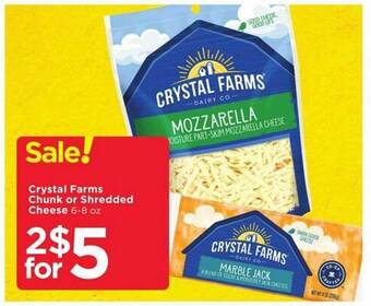 Cub Foods Crystal farms chunk or shredded cheese offer