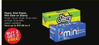Cub Foods Pepsi, diet pepsi, mtn dew or starry offer
