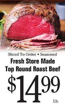 Morton Williams Fresh store made top round roast beef offer