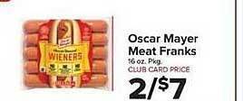 Food Town Store Oscar mayer meat franks offer