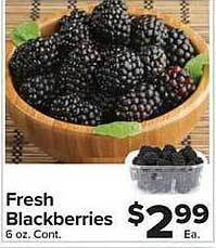 Food Town Store Fresh blackberries offer