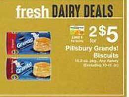 The Fresh Grocer Pillsbury grands! biscuits offer