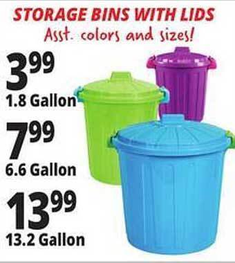 Ocean State Job Lot Storage bins with lids offer