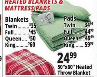 Ocean State Job Lot Heated blankets & mattress pads offer