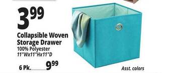 Ocean State Job Lot Collapsible woven storage drawer offer