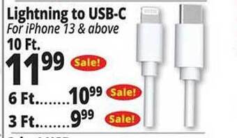 Ocean State Job Lot Lightning to usb-c offer