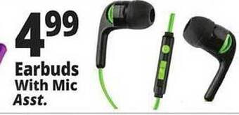 Ocean State Job Lot Earbuds with mic offer