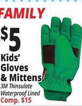 Ocean State Job Lot Kids' gloves & mittens offer