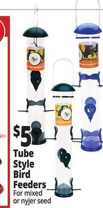 Ocean State Job Lot Tube style bird feeders offer