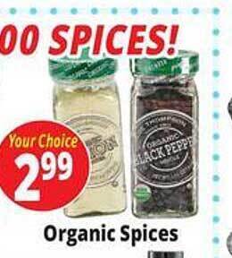 Ocean State Job Lot Organic spices offer