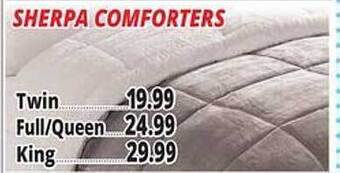 Ocean State Job Lot Sherpa comforters offer