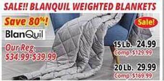 Ocean State Job Lot Blanquil weighted blankets offer