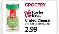 Roche Bros Roche bros grated cheese offer