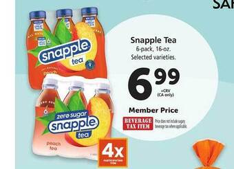 Safeway Snapple tea offer
