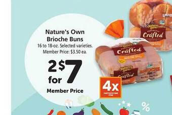 Safeway Nature's own brioche buns offer