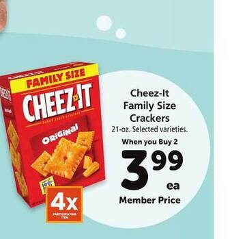 Safeway Cheez-it family size crackers offer