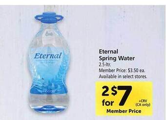 Safeway Eternal spring water offer