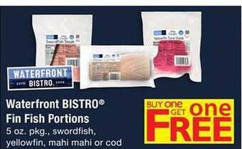 Safeway Waterfront bistro fin fish portions offer