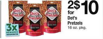 Safeway Dot's pretzels offer