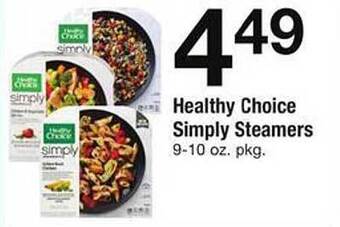 Safeway Healthy choice simply steamers offer