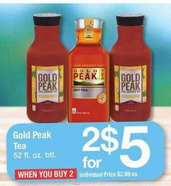Safeway Gold peak tea offer