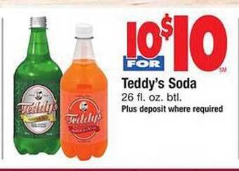 Safeway Teddy's soda offer