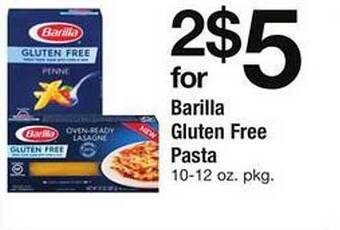 Safeway Barilla gluten free pasta offer