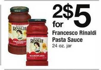 Safeway Francesco rinaldi pasta sauce offer