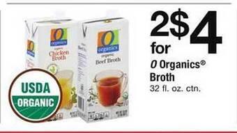 Safeway O organics broth offer