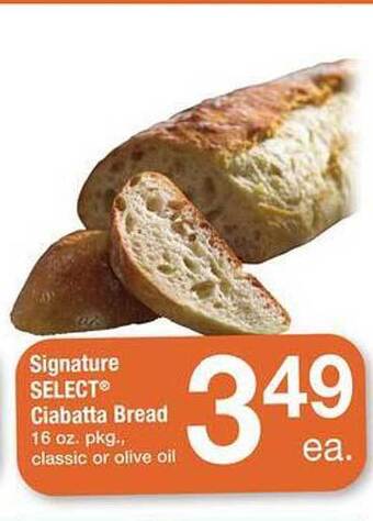 Safeway Signature select ciabatta bread offer