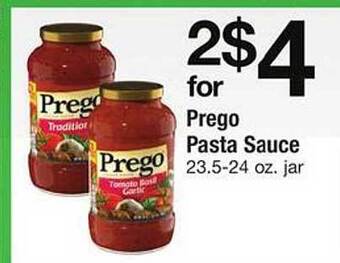 Safeway Prego pasta sauce offer