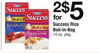 Safeway Success rice boil-in-bag offer