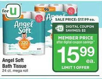 Safeway Angel soft bath tissue offer
