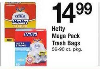 Safeway Hefty mega pack trash bags offer
