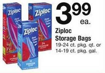 Safeway Ziploc storage bags offer