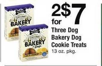 Safeway Three dog bakery dog cookie treats offer
