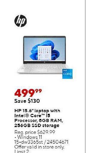 Staples Hp 15.6 offer