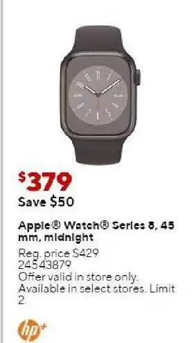 Staples Apple watch series 8.45 mm midnight offer