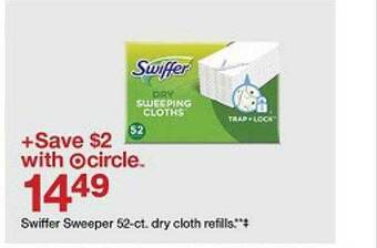Target Swiffer sweeper 52-ct dry cloth refills offer