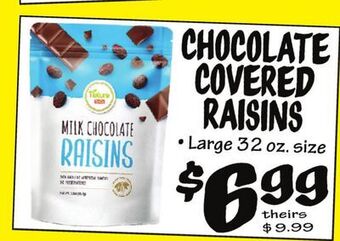 Ollie's Chocolate covered raisins offer