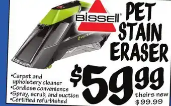 Ollie's Bissell® pet stain eraser offer