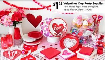 Dollar Tree Valentine's day party supplies offer